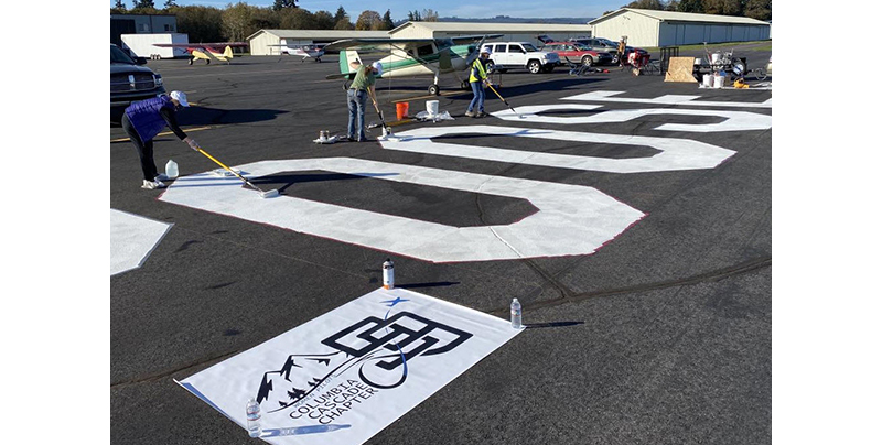 Columbia Cascade Ninety-Nines bring airmarking to Scappoose Industrial Airpark