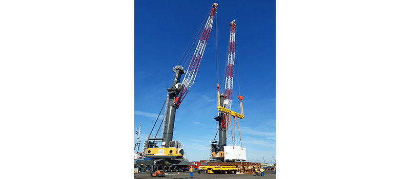 Liebherr Sycratronic tandem lifting system a trailblazer for the wind industry