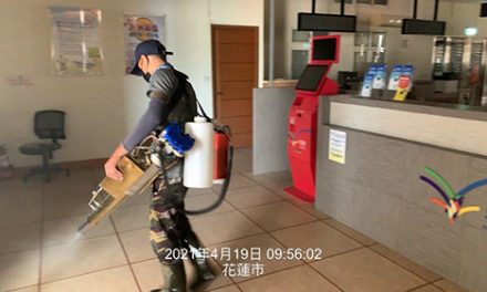 Hualien Port Affairs Branch handles environmental cleaning and disinfection operations around the port area in response to bovine nodular rash