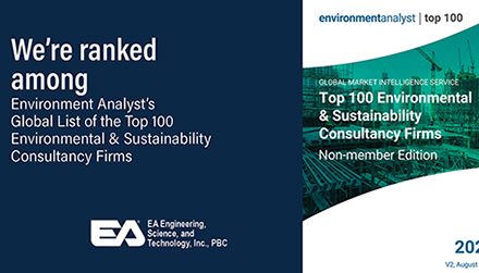 EA ranked 31 among Top 100 Environmental and Sustainability Consultancy Firms