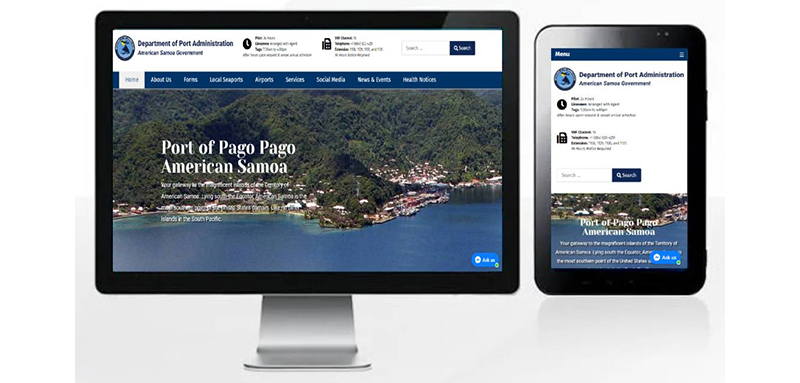 American Samoa Department of Port Administration launches new website