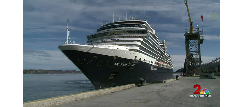 First cruise ship of the season docks at Anchorage’s Port of Alaska