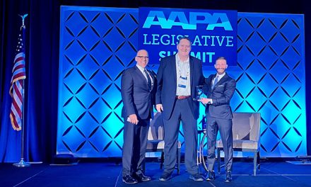 Gary Nelson presented Distinguished Service Award by AAPA
